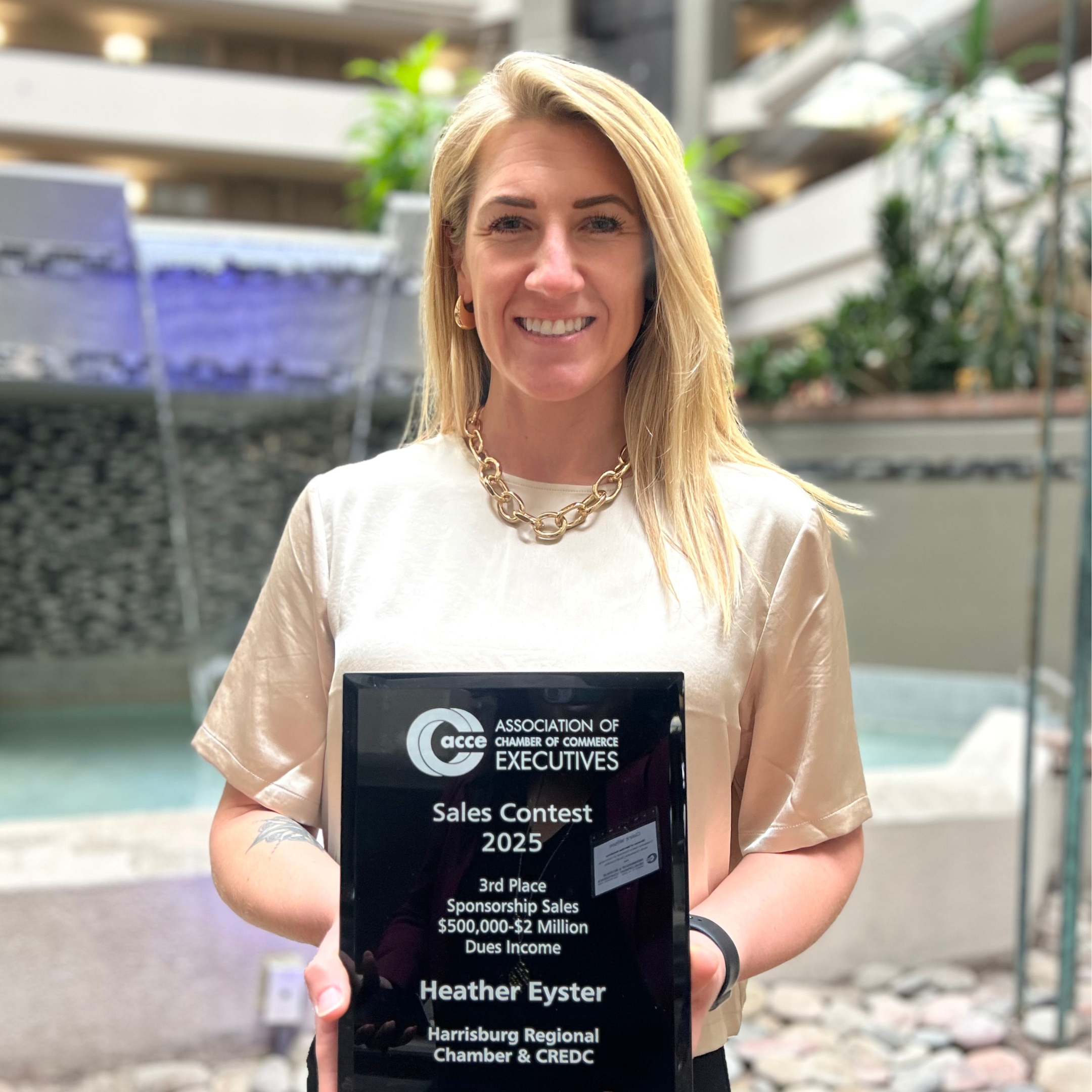 Heather Eyster awarded ACCE Sales Award